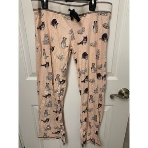 Cat Print Pajama Pants